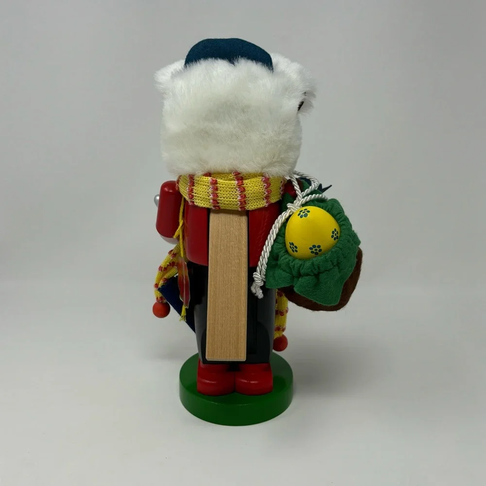 Steinbach German Wooden Nutcracker CHUBBY HAPPY RABBIT Easter Blue Umbrella